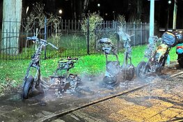 Drie deelscooters in brand in Bloemendaal