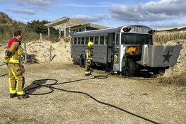 Brand in bus op camping De Lakens in Overveen
