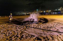 Brandje op strand van Zandvoort