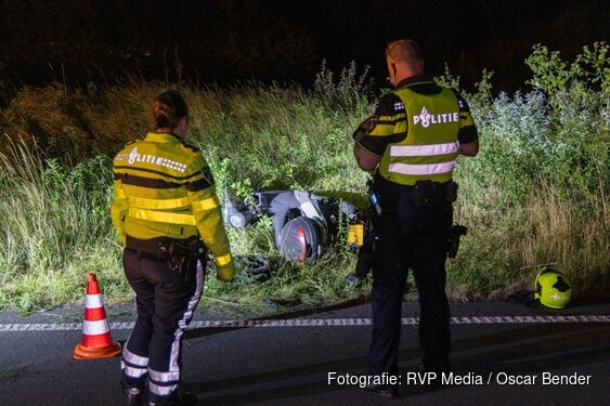 Motorrijder gewond na val in Overveen