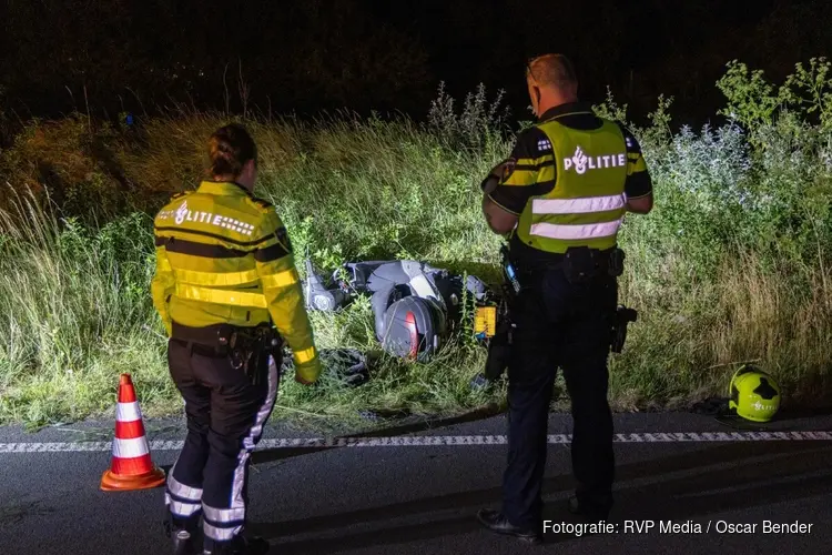 Motorrijder gewond na val in Overveen