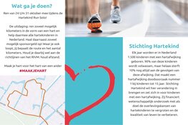 Ren mee van 24 t/m 31 oktober voor Stichting Hartekind
