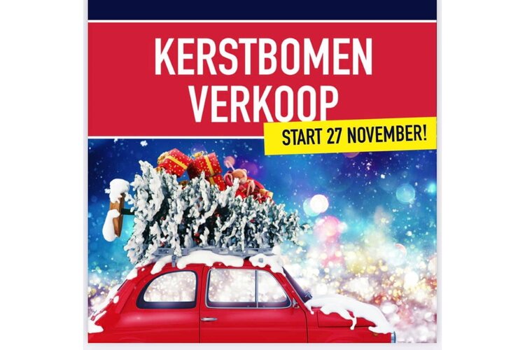 Kerstbomenverkoop bij IJzerhandel Zandvoort