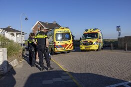 Wielrenner lelijk ten val op de Boulevard Paulus Loot