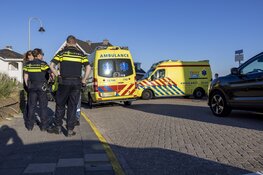 Wielrenner lelijk ten val op de Boulevard Paulus Loot