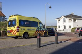 Wielrenner lelijk ten val op de Boulevard Paulus Loot